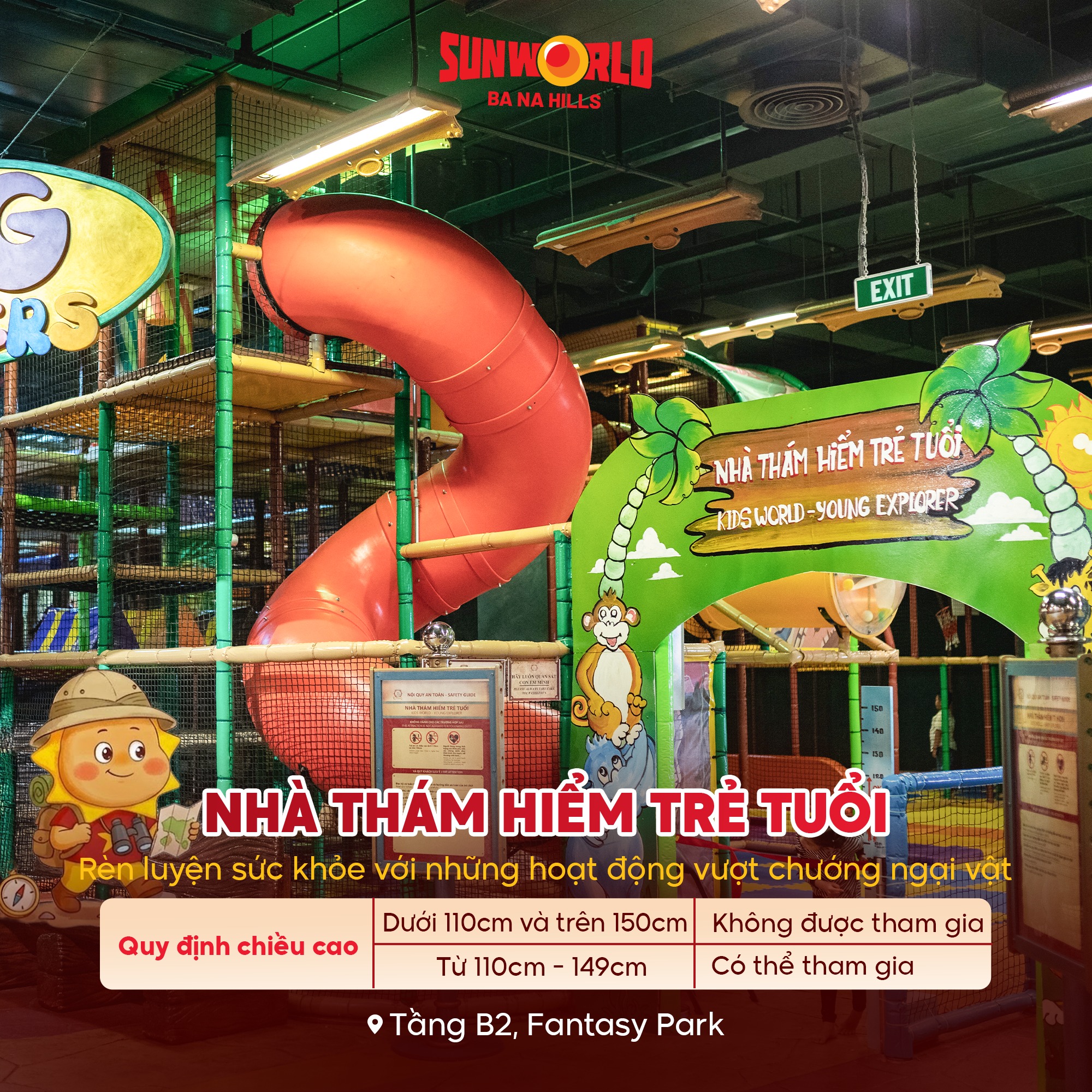 Nhà thám hiểm trẻ tuổi tại Sunworld Bà Nà Hills, khu vui chơi Fantasy Park.